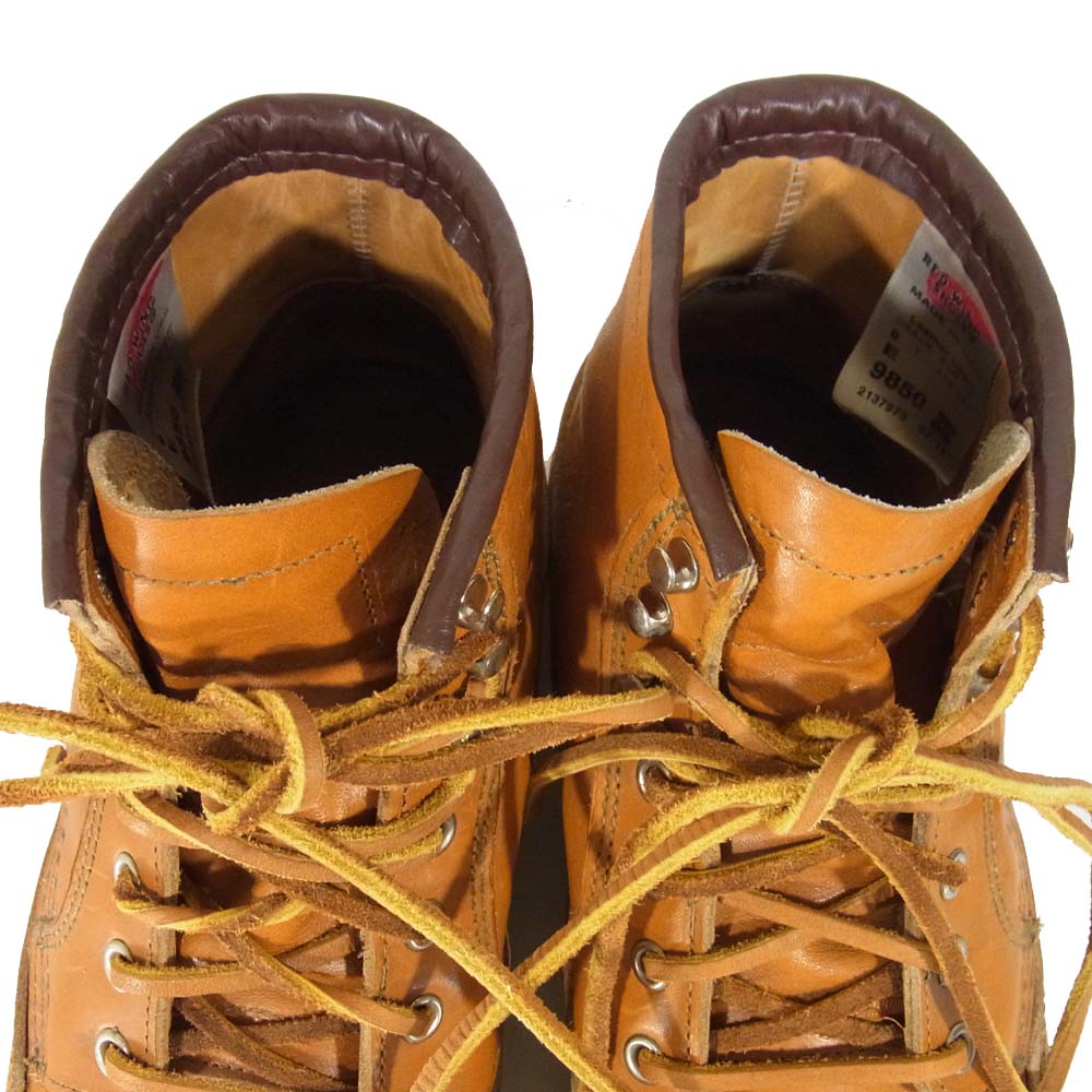 RED WING レッドウィング 9850 アイリッシュ セッター カヌー モック ゴールド ラセット セコイア 犬タグ 復刻 ライトブラウン系 8E【中古】