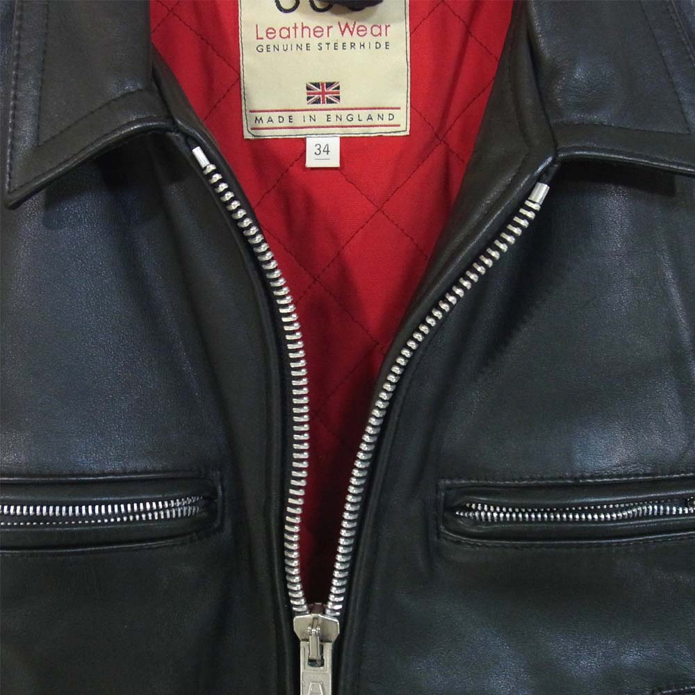 トリプルシックス MMLJM-1  ステアハイド シングル ライダース ジャケット ブラック系 34【中古】