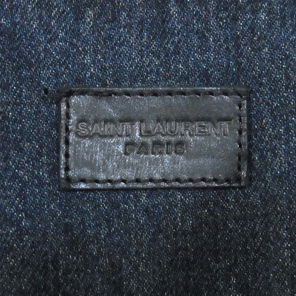 SAINT LAURENT サンローラン 15SS 377890YYS07 ヴィンテージ 加工 デニムジャケット インディゴブルー系 M【中古】