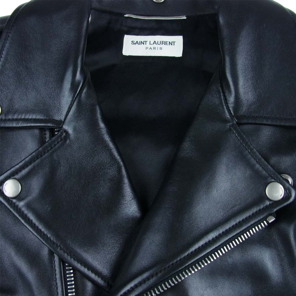 SAINT LAURENT サンローラン 13AW 330458Y5CA1 国内正規品 CLASSIC MOTORCYCLE JACKET クラシックモーターサイクルライダースレザージャケット ブラック系【美品】【中古】