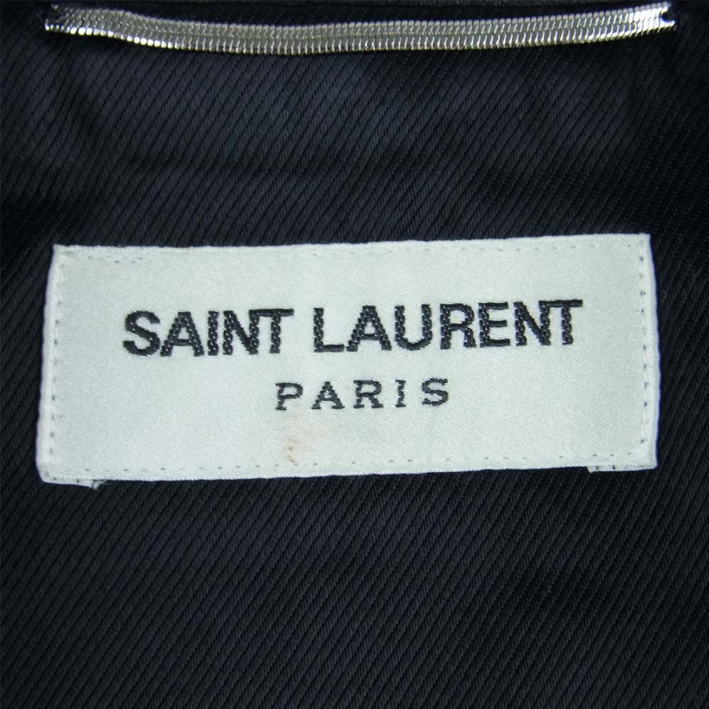 SAINT LAURENT サンローラン 13AW 330458Y5CA1 国内正規品 CLASSIC MOTORCYCLE JACKET クラシックモーターサイクルライダースレザージャケット ブラック系【美品】【中古】