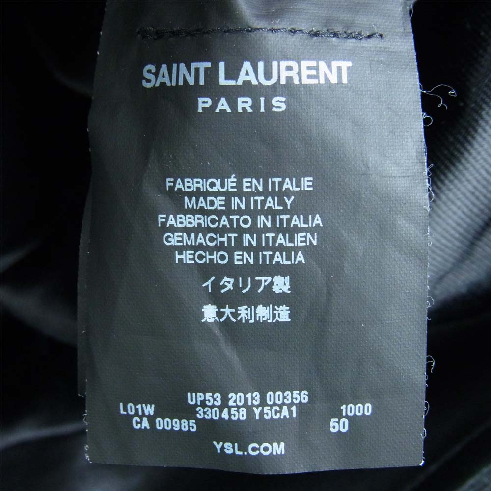 SAINT LAURENT サンローラン 13AW 330458Y5CA1 国内正規品 CLASSIC MOTORCYCLE JACKET クラシックモーターサイクルライダースレザージャケット ブラック系【美品】【中古】