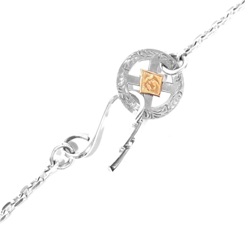 TARO WASHIMI ワシミタロウ 鷲見太郎 サンダー フック メディスン ホイール K18 アラベスクイーグルメタル シルバー チェーン シルバー系【美品】【中古】