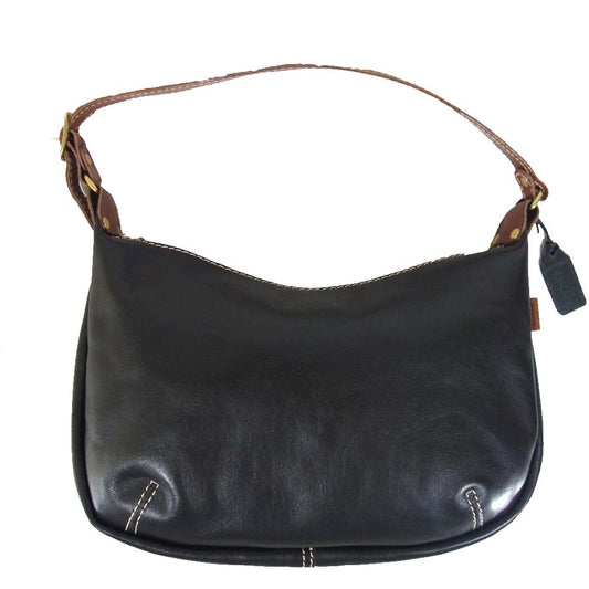 HERZ ヘルツ Q-23 ビーンズ 肩掛け ショルダー バッグ  ブラック系【美品】【中古】