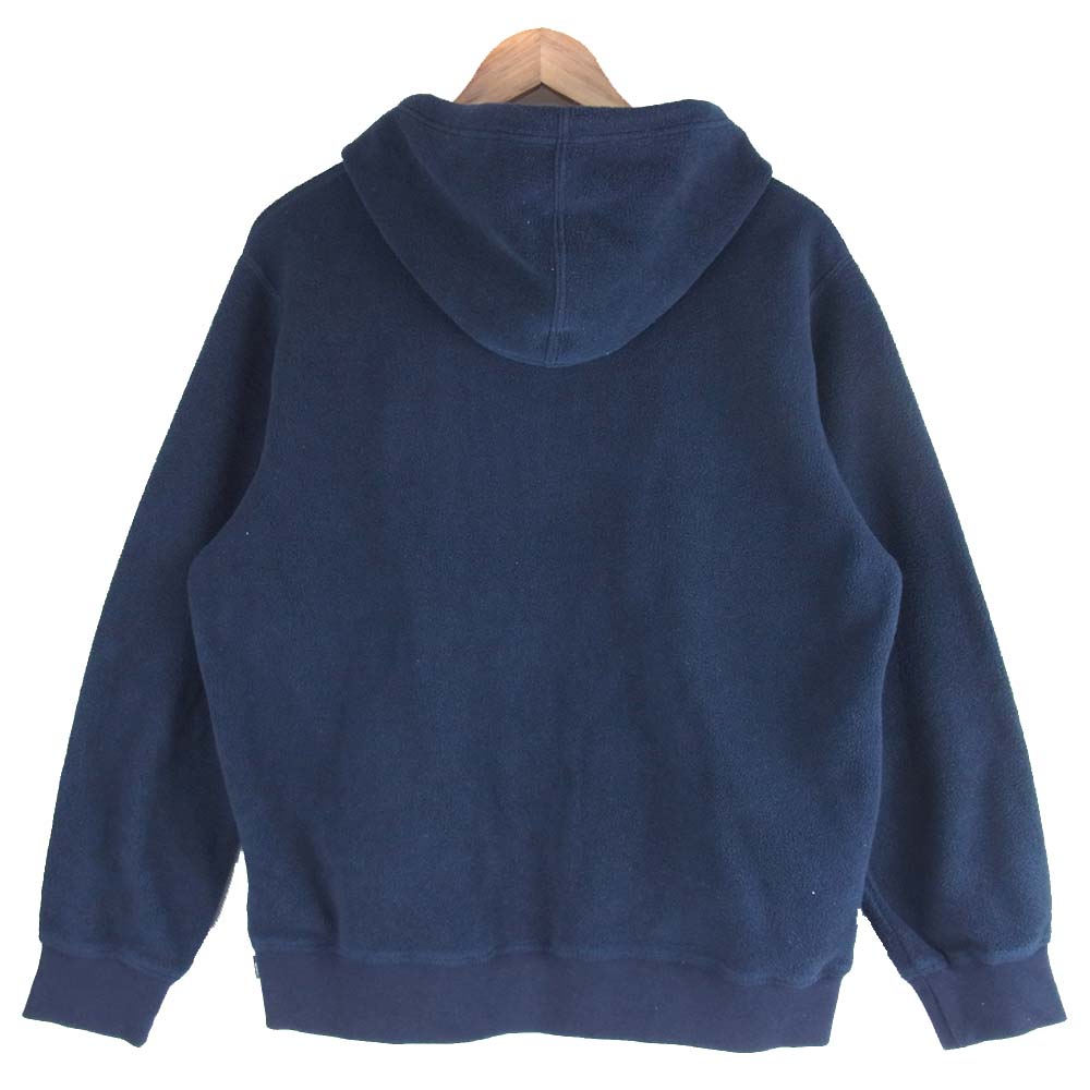 Supreme シュプリーム 18AW Polartec Hooded Sweatshirt ポーラーテック フリース パーカー ネイビー系 M【中古】