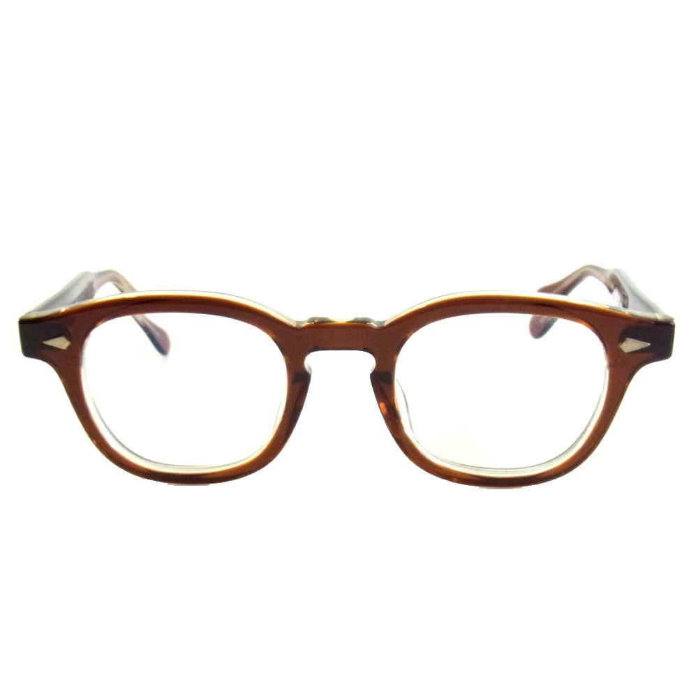 ジュリアス タート オプティカル ARNEL アーネル 復刻 眼鏡 サングラス アイウェア 度入りレンズ ブラウン系 44【中古】