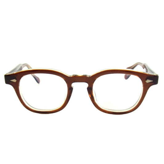 ジュリアス タート オプティカル ARNEL アーネル 復刻 眼鏡 サングラス アイウェア 度入りレンズ ブラウン系 44【中古】