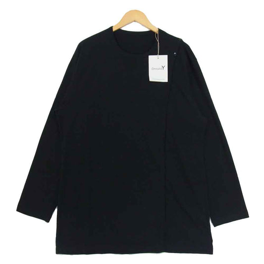 Yohji Yamamoto ヨウジヤマモト GR-T17-040 ライトボタン ストレート ロングスリーブ カットソー ブラック系 3【美品】【中古】