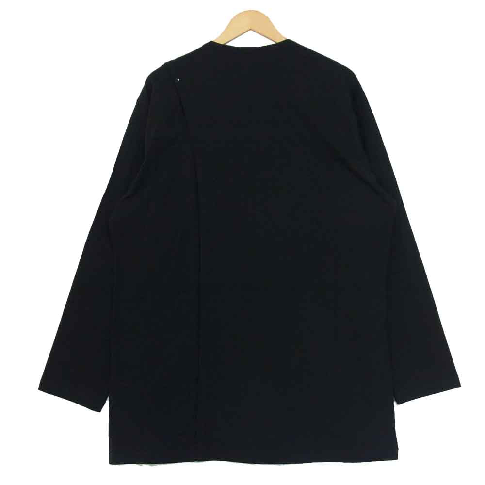 Yohji Yamamoto ヨウジヤマモト GR-T17-040 ライトボタン ストレート ロングスリーブ カットソー ブラック系 3【美品】【中古】
