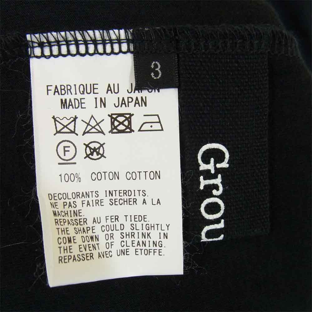 Yohji Yamamoto ヨウジヤマモト GR-T17-040 ライトボタン ストレート ロングスリーブ カットソー ブラック系 3【美品】【中古】