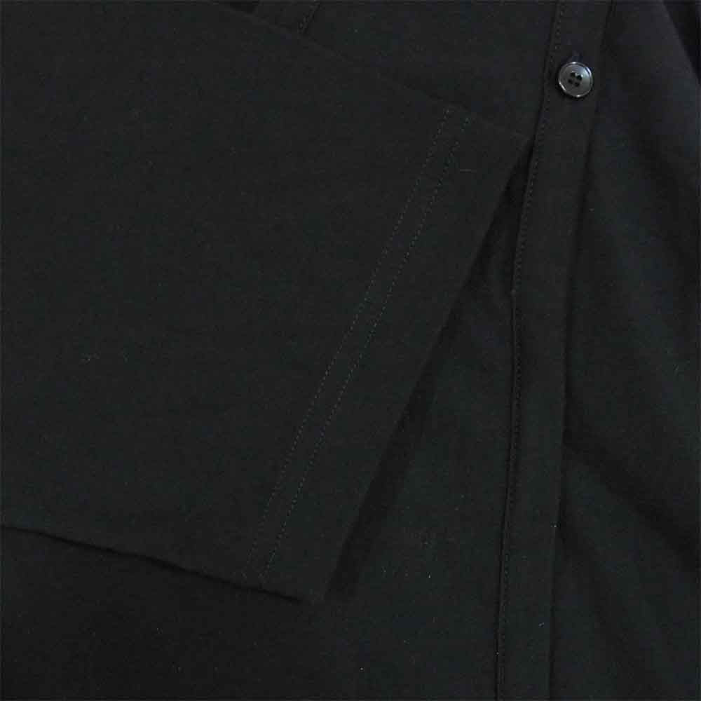 Yohji Yamamoto ヨウジヤマモト GR-T17-040 ライトボタン ストレート ロングスリーブ カットソー ブラック系 3【美品】【中古】