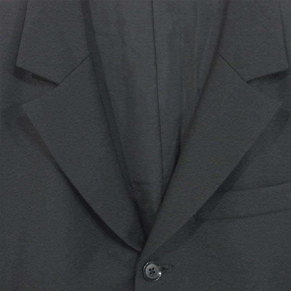 Yohji Yamamoto ヨウジヤマモト GR-D02-100 未使用品 ギャバ シングル ロング ベスト ブラック系 3【極上美品】【中古】