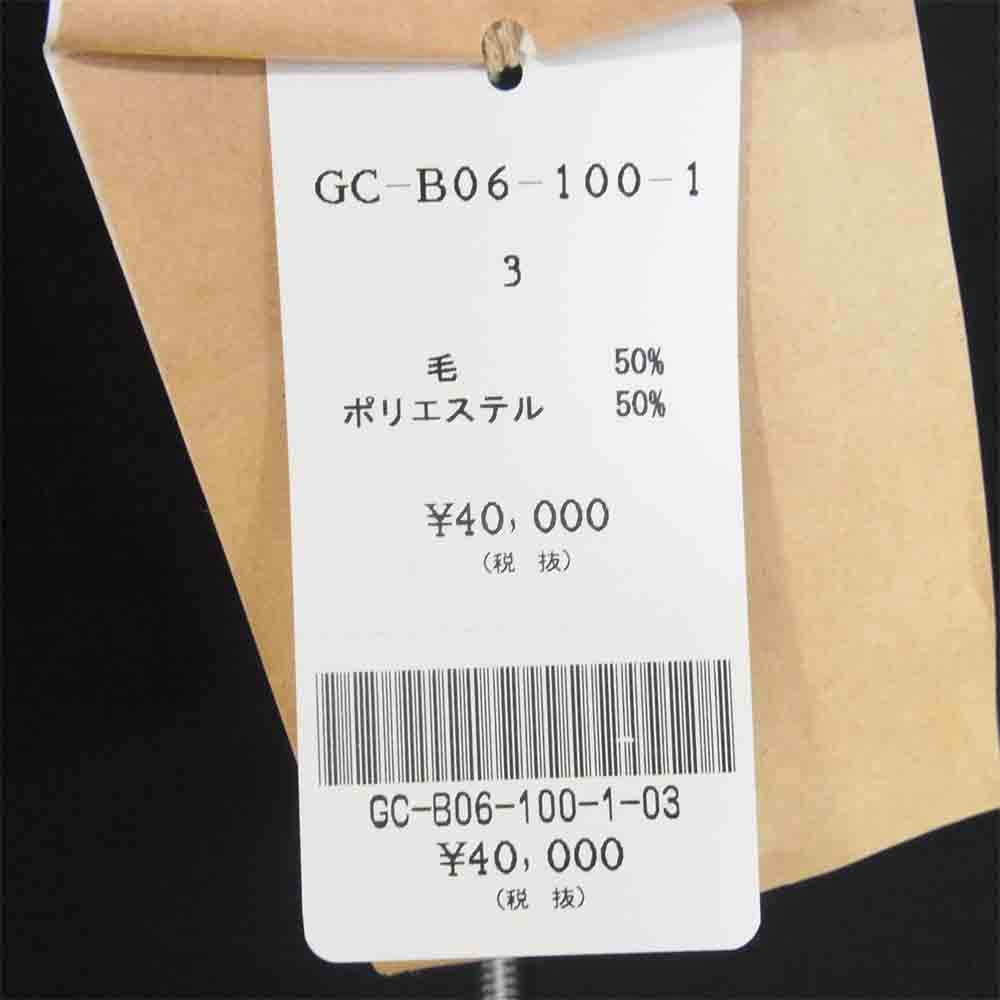 Yohji Yamamoto ヨウジヤマモト GC-B06-100 未使用品 グラウンドワイ Ground-Y Collar rib Long shirt カラーリブ ロング ジップシャツ ブラック系 3【極上美品】【中古】