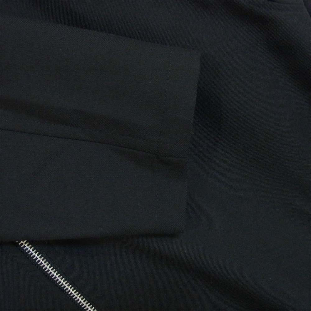 Yohji Yamamoto ヨウジヤマモト GC-B06-100 未使用品 グラウンドワイ Ground-Y Collar rib Long shirt カラーリブ ロング ジップシャツ ブラック系 3【極上美品】【中古】