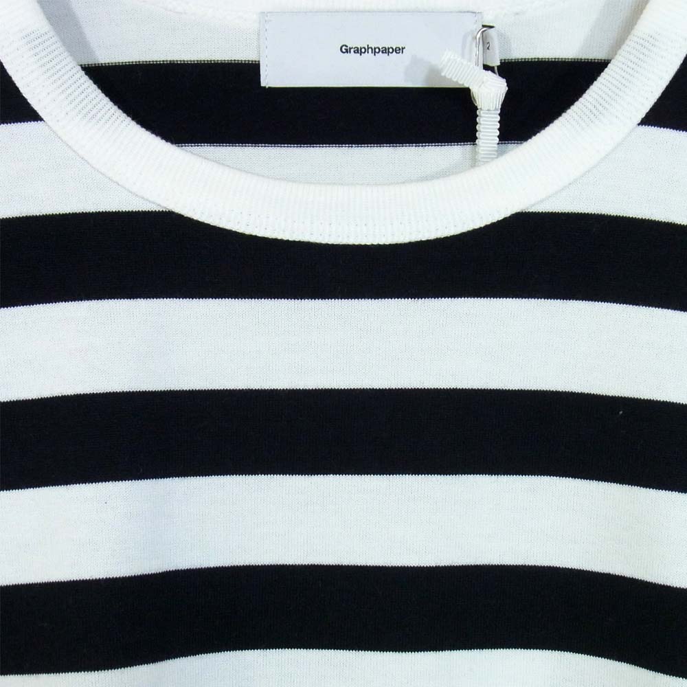 グラフペーパー 19AW GM192-70036 BORDER L/S TEE ボーダー ホワイト×ブラック系 2【新古品】【未使用】【中古】