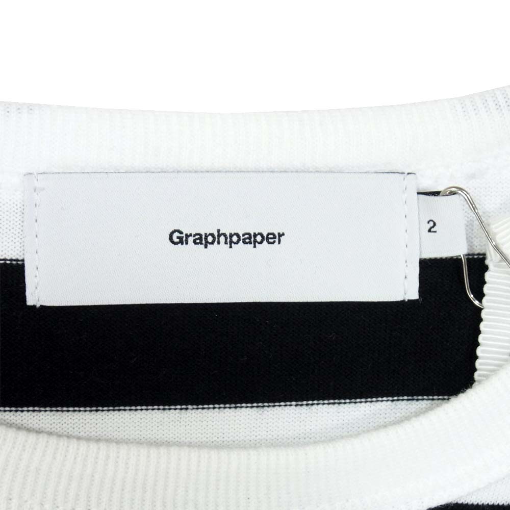 グラフペーパー 19AW GM192-70036 BORDER L/S TEE ボーダー ホワイト×ブラック系 2【新古品】【未使用】【中古】