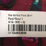 Supreme シュプリーム 19SS Rose Buffalo Plaid Shirt ローズプリント バッファロー チェックシャツ レッド系 S【美品】【中古】