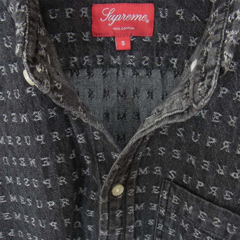 Supreme Jacquard Logos Denim shirt Sサイズ
