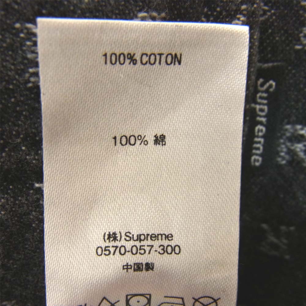 Supreme シュプリーム 20SS Jacquard Logos Denim Shirt ジャガード ロゴ デニム シャツ ブラック系 S【美品】【中古】