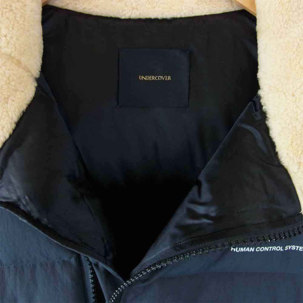 UNDERCOVER アンダーカバー 17AW UCT4202 袖レザー 襟ボア ダウン ジャケット グレー系 1【中古】