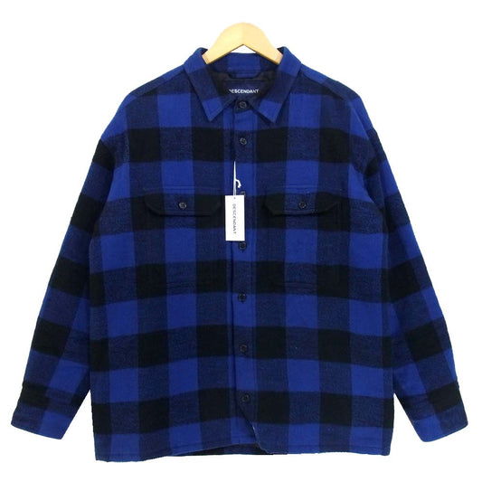 DESCENDANT ディセンダント 19SS 191TQDS-JKM02 CLAIRTON SHIRT JACKET チェック シャツ ジャケット ブルー×ブラック系 2【美品】【中古】