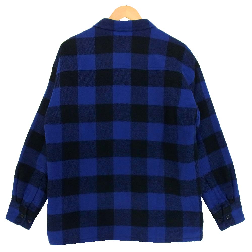 DESCENDANT ディセンダント 19SS 191TQDS-JKM02 CLAIRTON SHIRT JACKET チェック シャツ ジャケット ブルー×ブラック系 2【美品】【中古】
