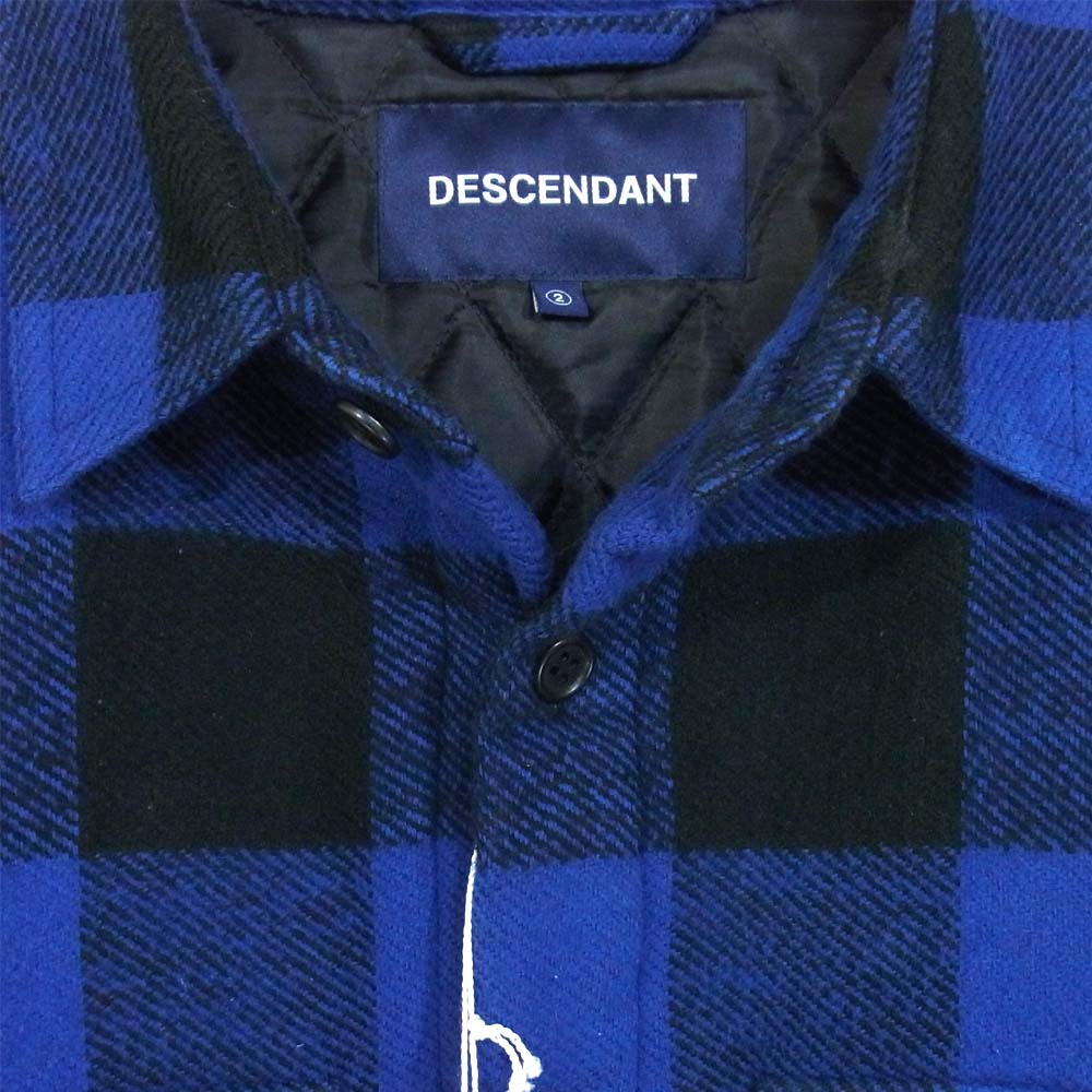 DESCENDANT ディセンダント 19SS 191TQDS-JKM02 CLAIRTON SHIRT JACKET チェック シャツ ジャケット ブルー×ブラック系 2【美品】【中古】