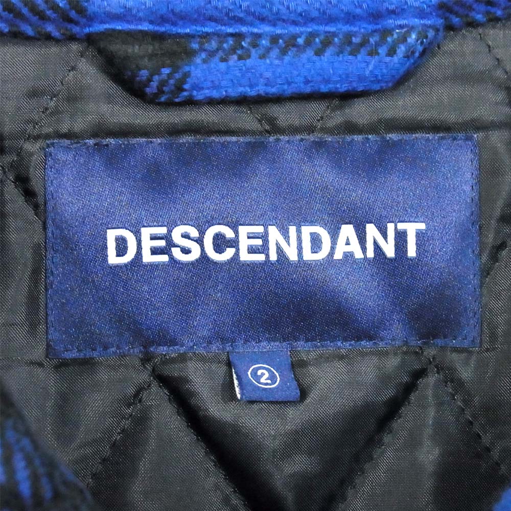 DESCENDANT ディセンダント 19SS 191TQDS-JKM02 CLAIRTON SHIRT JACKET チェック シャツ ジャケット ブルー×ブラック系 2【美品】【中古】