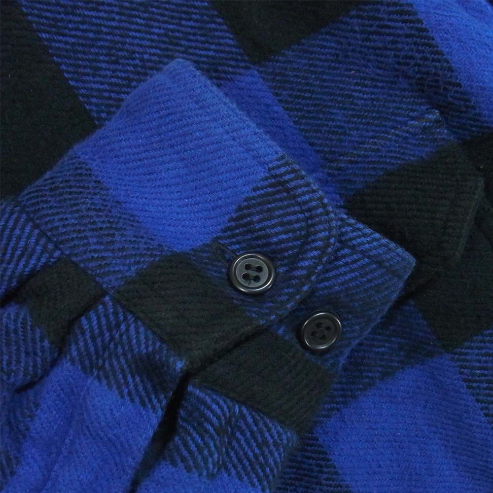 DESCENDANT ディセンダント 19SS 191TQDS-JKM02 CLAIRTON SHIRT JACKET チェック シャツ ジャケット ブルー×ブラック系 2【美品】【中古】