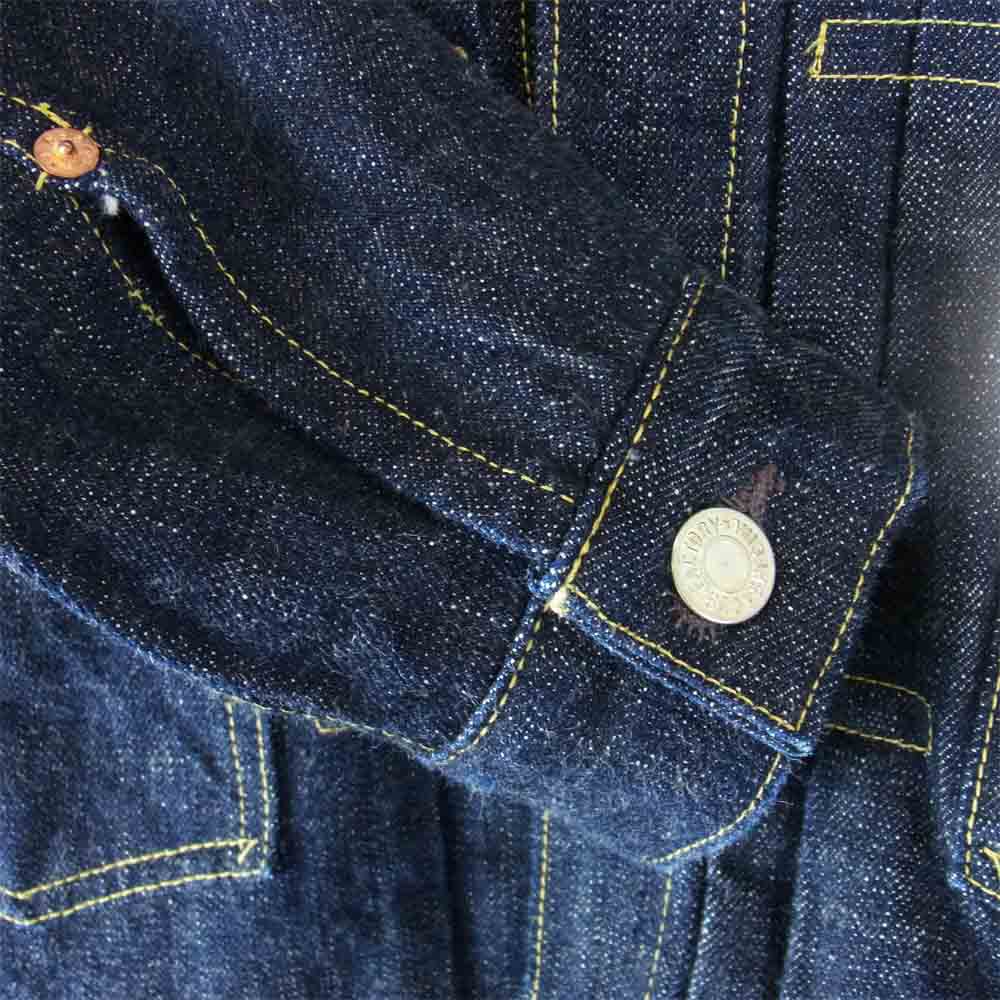 FOB FACTORY エフオービーファクトリー F2378 2nd セルビッチ デニムジャケット インディゴブルー系 38【中古】