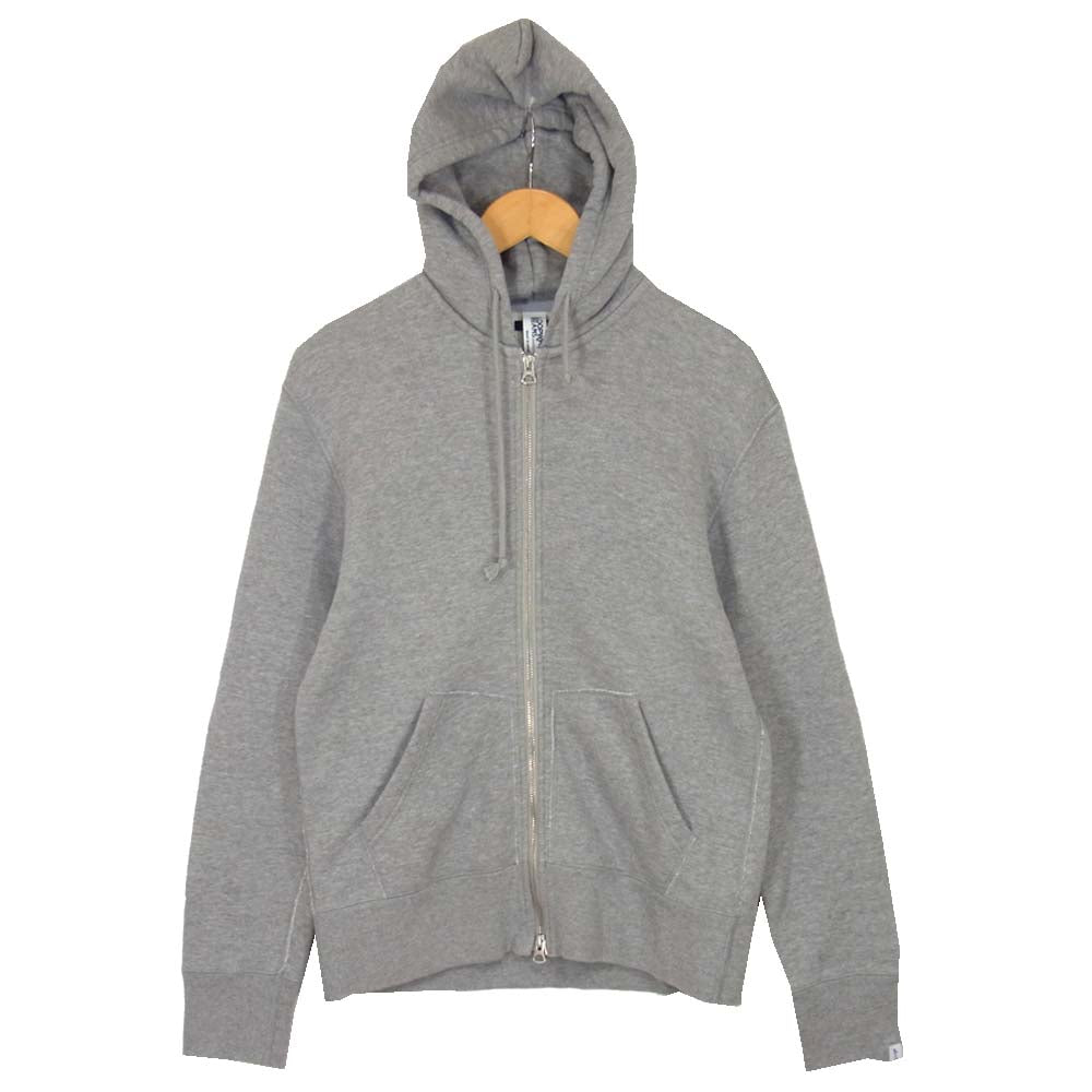 LOOPWHEELER ループウィラー BEAMS PLUS ビームス 別注 ジップ パーカー グレー系 L【美品】【中古】