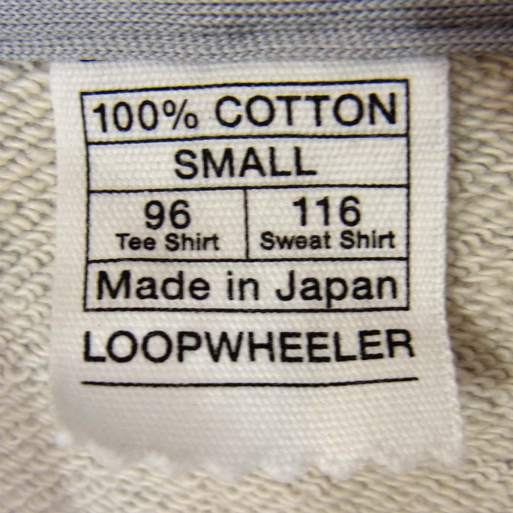 LOOPWHEELER ループウィラー LW290 ハイネック フルジップ パーカー グレー系 S【新古品】【未使用】【中古】