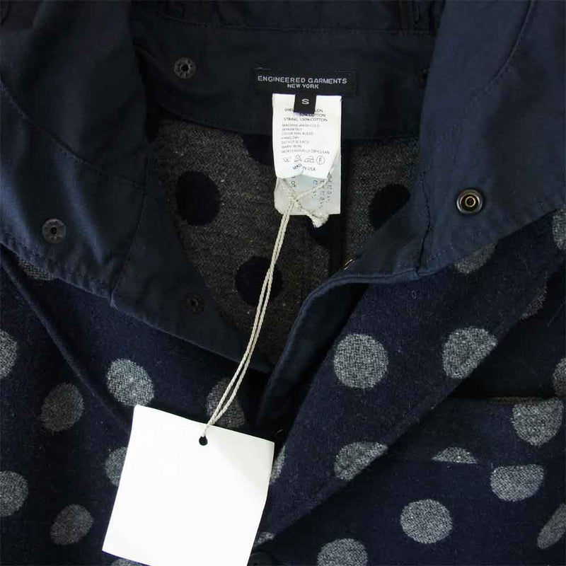 Engineered Garments エンジニアードガーメンツ 16AW  Chester Coat Polka Dot Jacquard コート ネイビー系 S【美品】【中古】