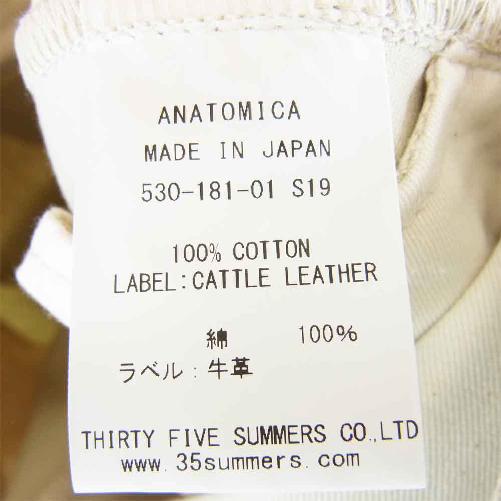 アナトミカ 618 CALIFORNIAN 2 SATEEN サテン ワーク パンツ ベージュ系 34【新古品】【未使用】【中古】