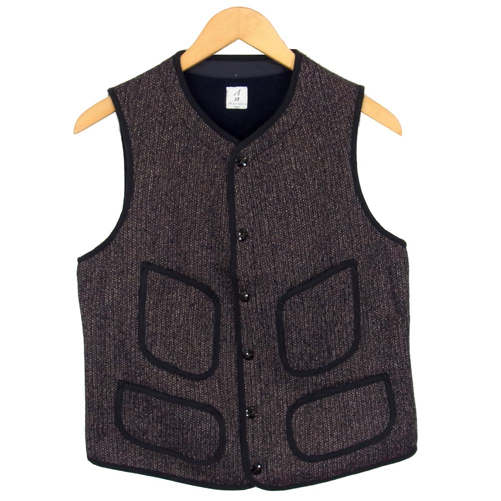 アナトミカ 530-522-08 BB VEST FACE ゴマ塩 ビーチクロス ベスト グレー系 38【新古品】【未使用】【中古】