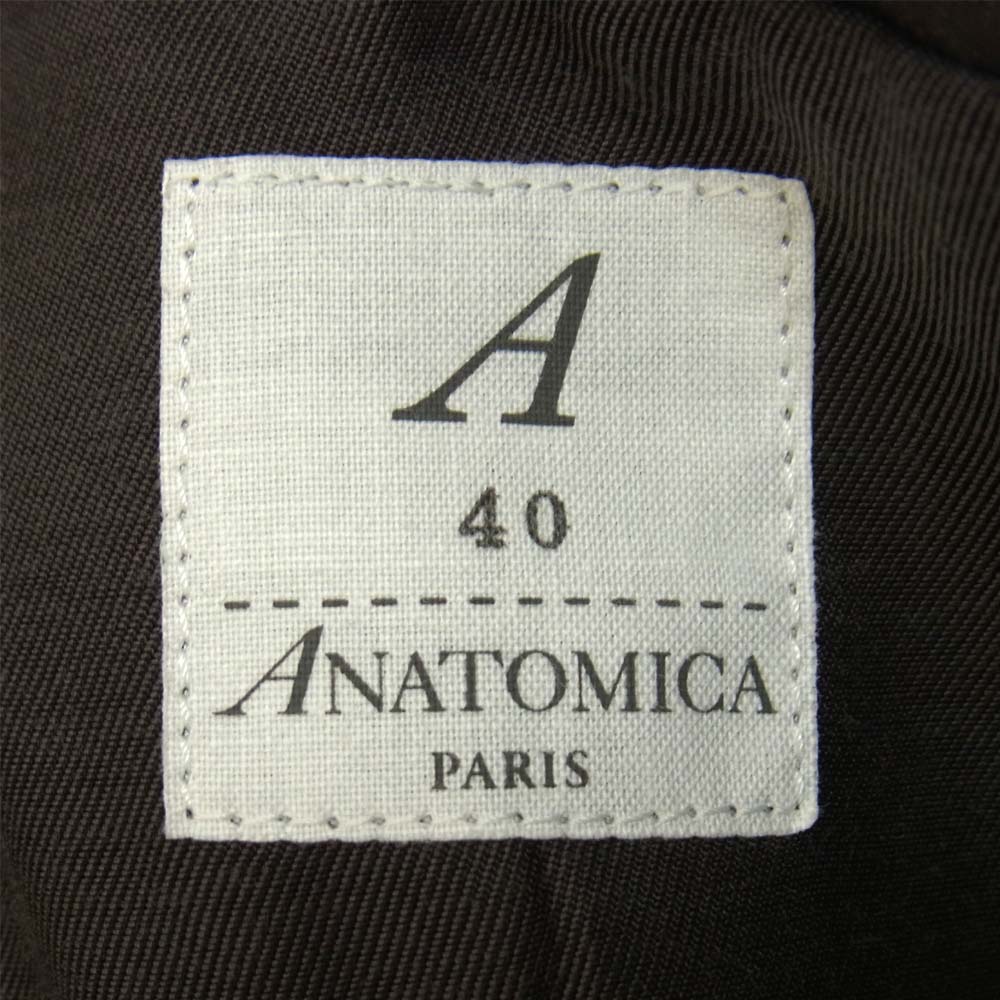 アナトミカ 530-552-08 DUNN JACKET ヘリンボーン ウール ジャケット ブラウン系 40【新古品】【未使用】【中古】