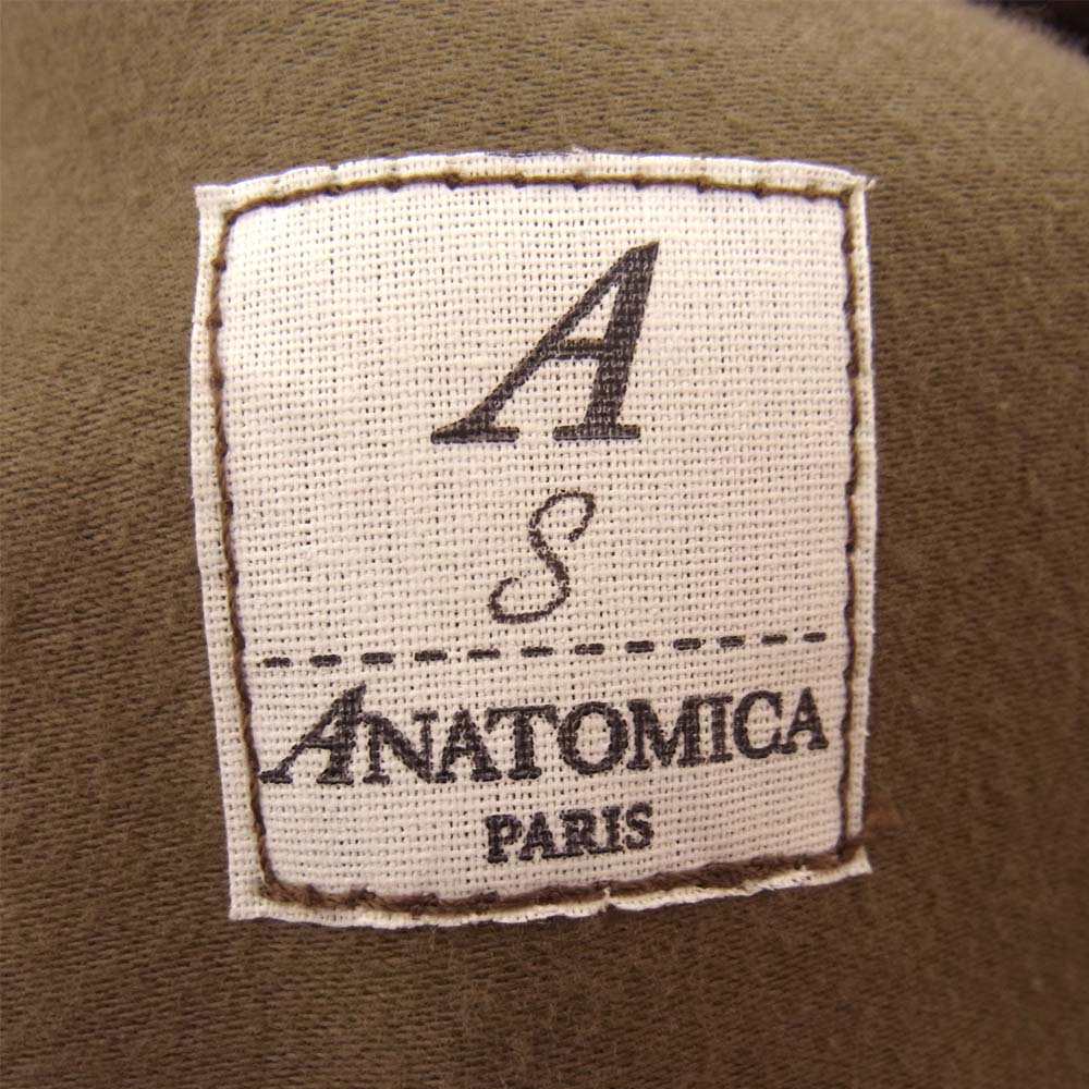 アナトミカ  CD LONG COAT メルトン ウール Pコート ブラウン系 S【美品】【中古】