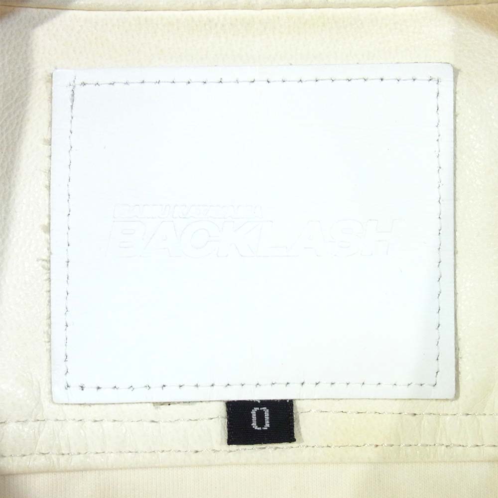 イサムカタヤマ バックラッシュ 1575-01 ディアスキン コットンボンディング 製品洗い 加工 レザーシャツ オフホワイト系【中古】