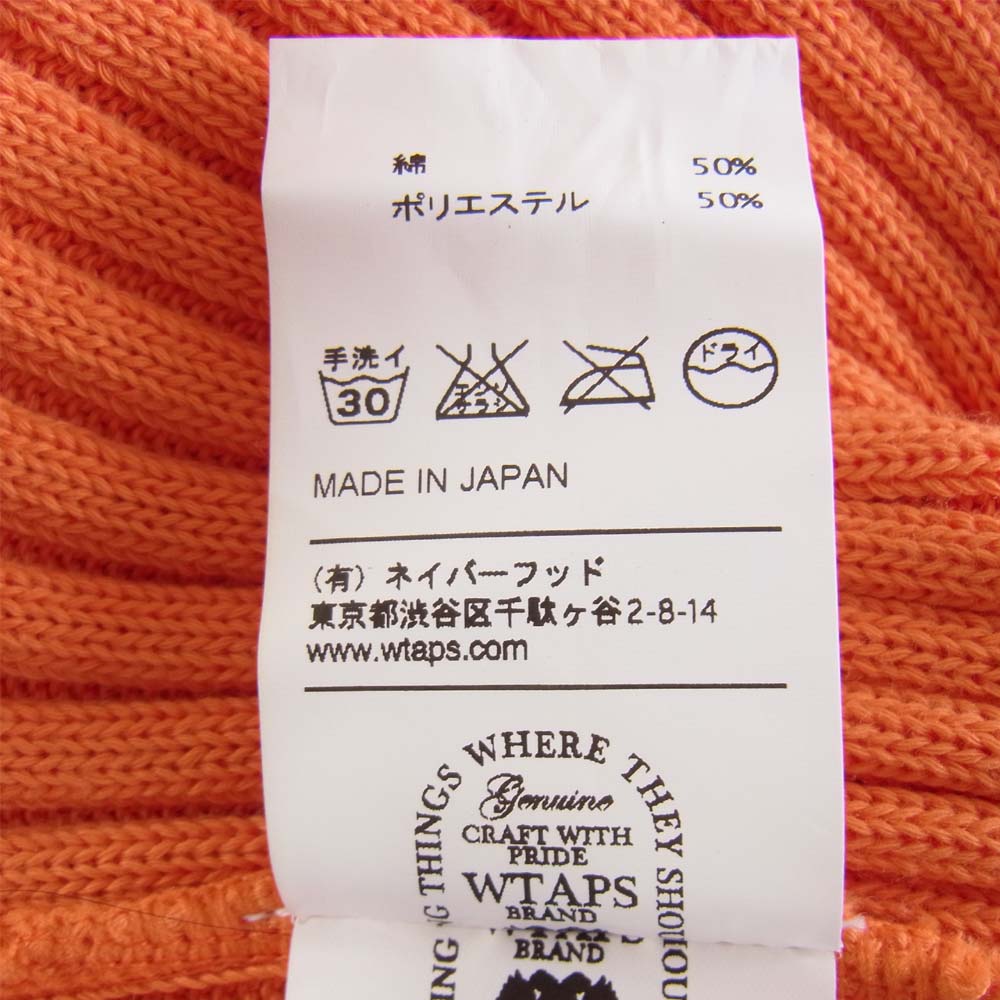 WTAPS ダブルタップス 16AW 162MYDT-HT14 BEANIE 03 ニットキャップ ビーニー オレンジ系 F【中古】