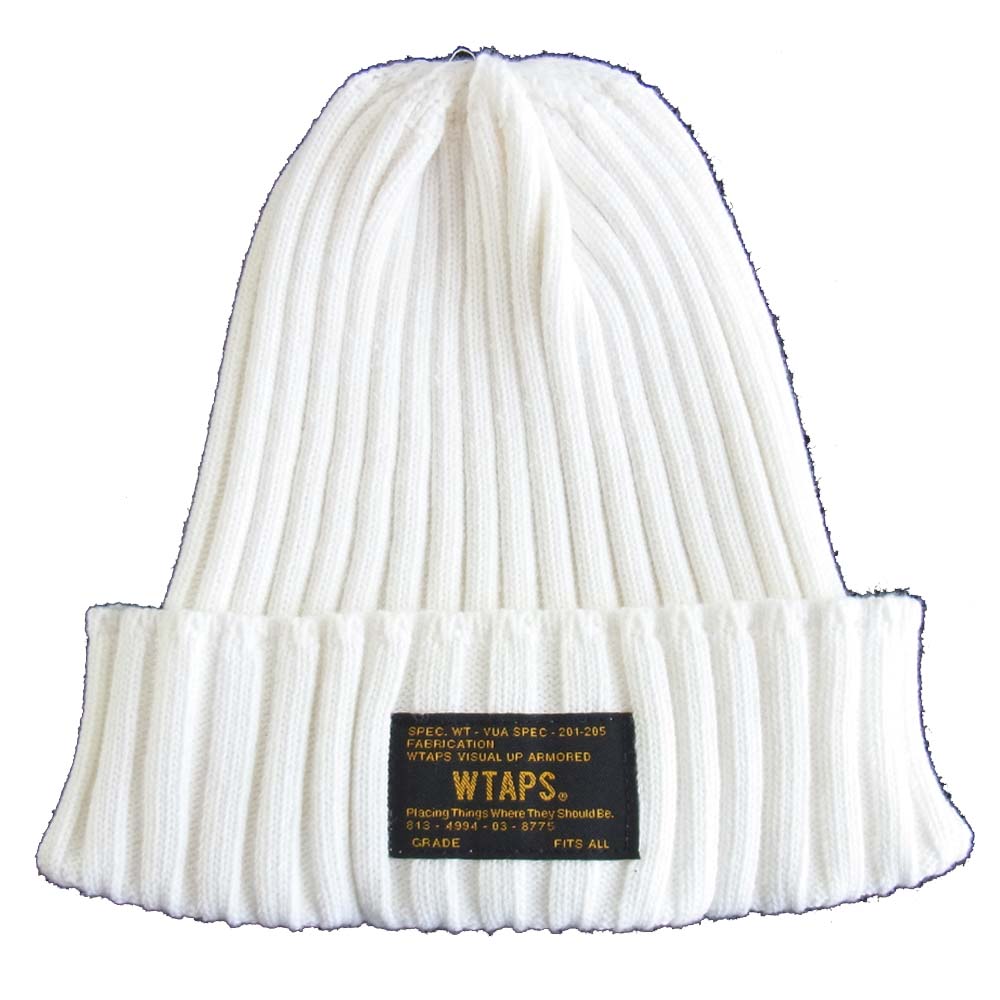 WTAPS ダブルタップス 15SS 151MADT-TH01S BEANIE 04 ニットキャップ ビーニー ホワイト系 F【中古】