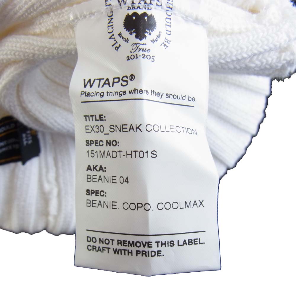 WTAPS ダブルタップス 15SS 151MADT-TH01S BEANIE 04 ニットキャップ ビーニー ホワイト系 F【中古】