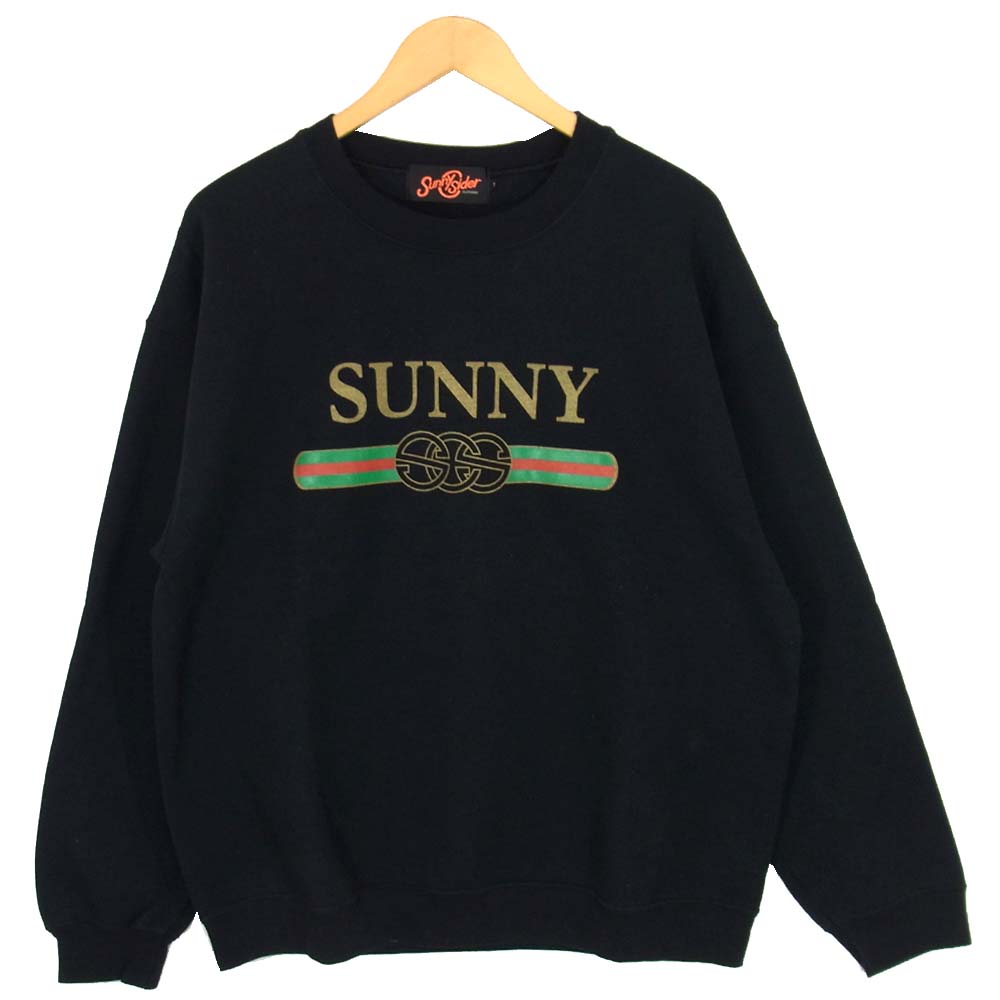 サニーシーサイダー プリント スウェット ブラック系 L【中古】