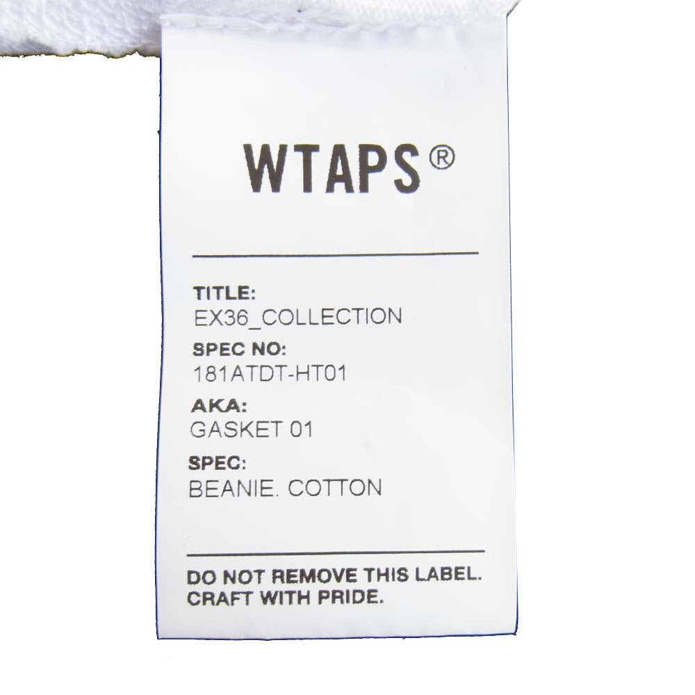 WTAPS ダブルタップス 18SS 181ATDT-HT01 GASKET 01 ガスケット ビーニー ホワイト系【中古】