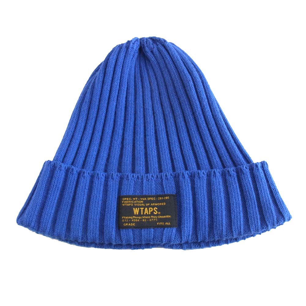 WTAPS ダブルタップス 14SS 141MADT-HT02 BEANIE 02 ニットキャップ ビーニー ブルー系 F【中古】