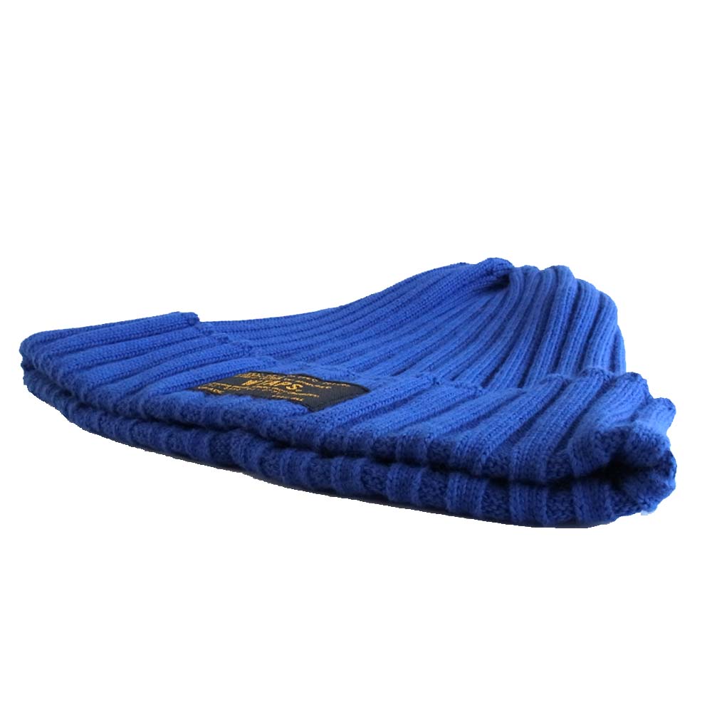 WTAPS ダブルタップス 14SS 141MADT-HT02 BEANIE 02 ニットキャップ ビーニー ブルー系 F【中古】