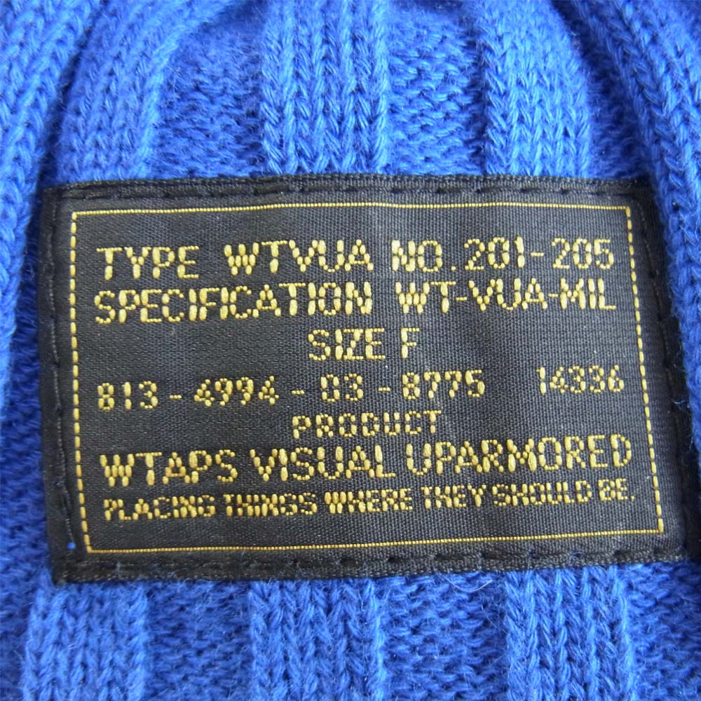WTAPS ダブルタップス 14SS 141MADT-HT02 BEANIE 02 ニットキャップ ビーニー ブルー系 F【中古】