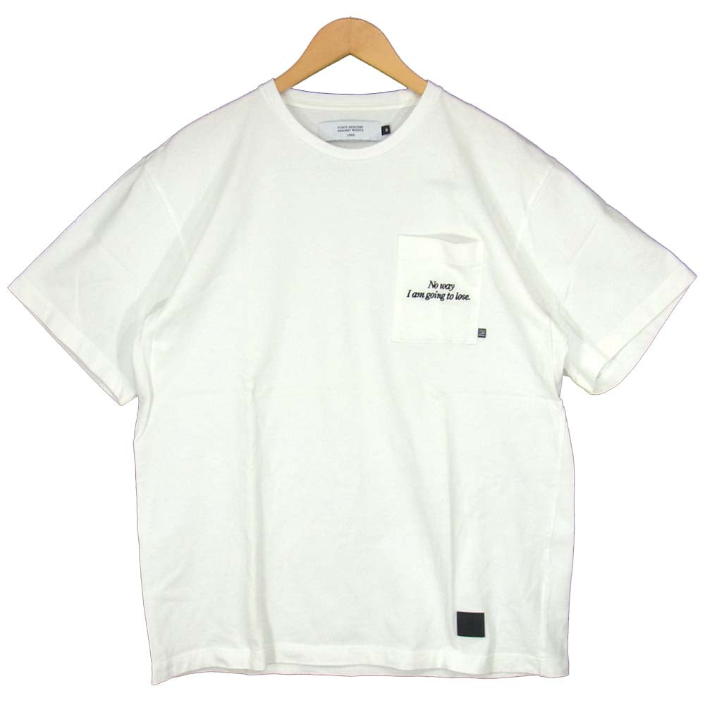 フォーティーパーセント アゲインストライツ FPAR ポケット Tシャツ ホワイト系 M【中古】
