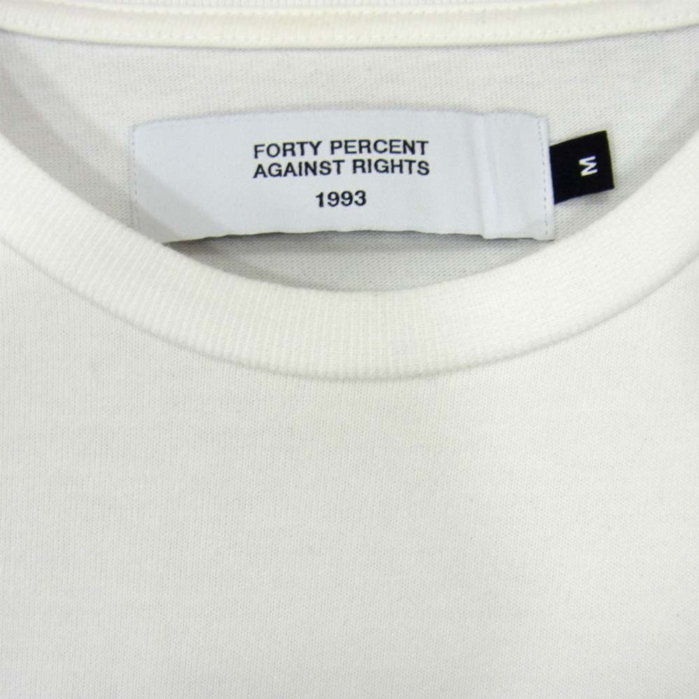 フォーティーパーセント アゲインストライツ FPAR ポケット Tシャツ ホワイト系 M【中古】