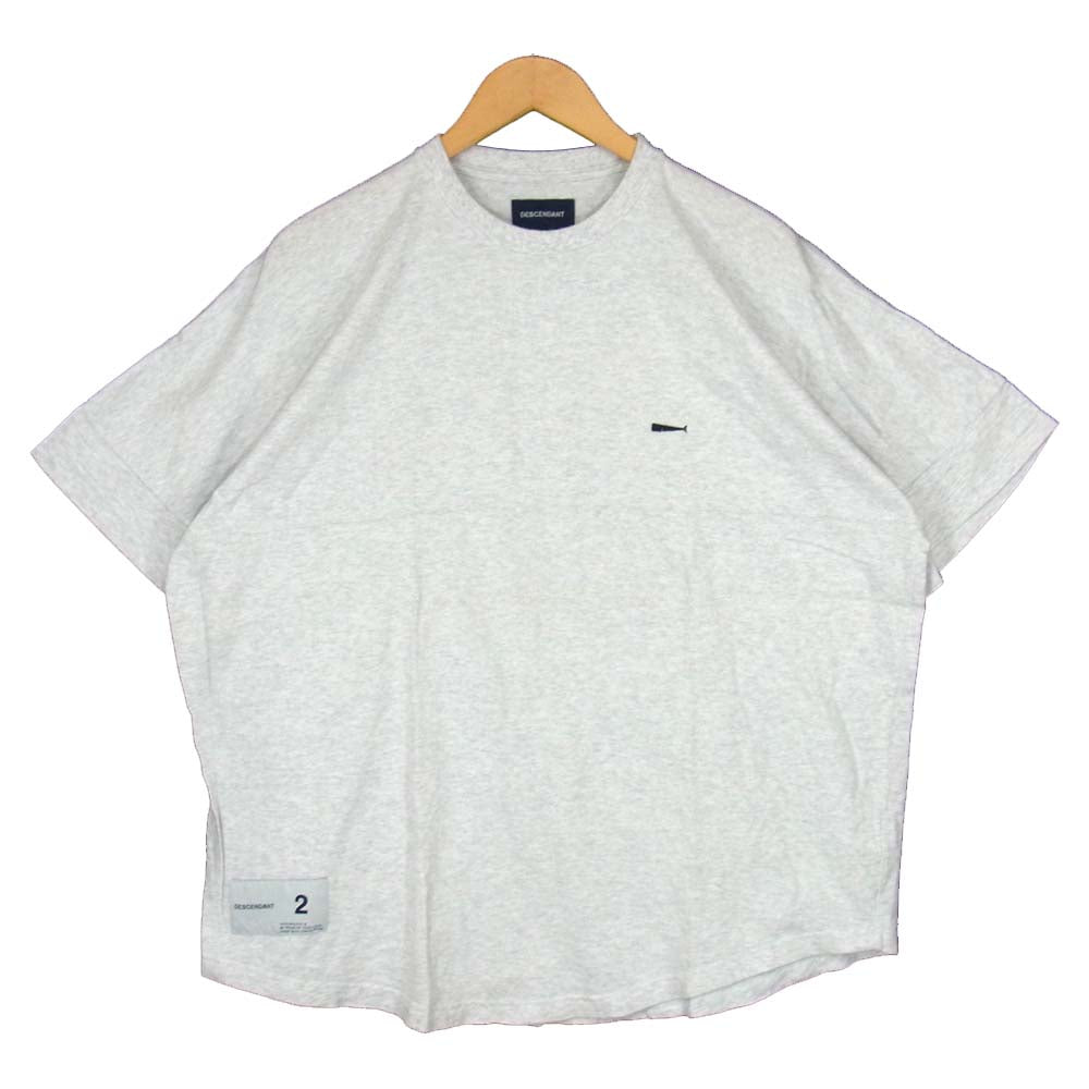 DESCENDANT ディセンダント ワンポイント 刺繍 Tシャツ グレー系 2【中古】