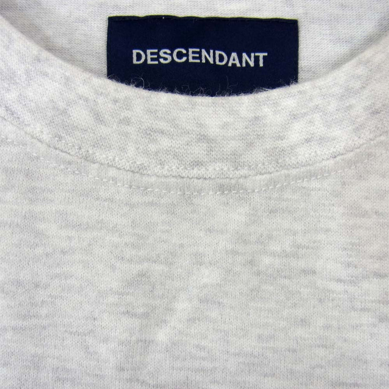 DESCENDANT ディセンダント ワンポイント 刺繍 Tシャツ グレー系 2【中古】